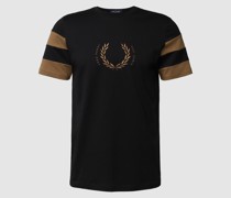 T-Shirt mit Label-Stitching Modell 'Tipped'