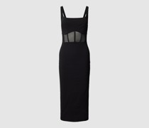 Knielanges Cocktailkleid in semitransparentem Look