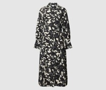 Midikleid aus Viskose-Mix mit Allover-Muster Modell 'DOGMA'