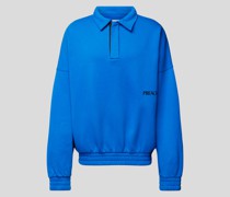 Oversized Sweatshirt mit Polokragen