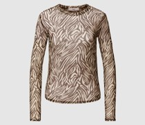 Longsleeve in semitransparenter Optik Modell 'CLAUDE'
