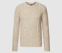 Strickpullover mit Woll-Anteil Modell 'JACOB CABLE CREW'