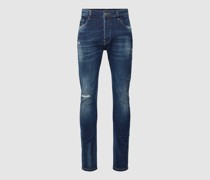 Tapered Fit Jeans im Destroyed-Look Modell 'Noel'