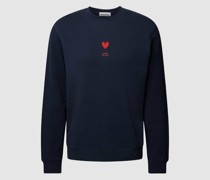 Sweatshirt mit Motiv-Stitching Modell 'BAARO MELT HEAARTS'
