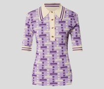 Poloshirt mit Allover-Label