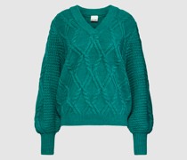 Strickpullover mit Zopfmuster Modell 'Andosa'