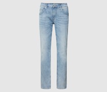 Jeans mit Label-Patch Modell 'Russo'