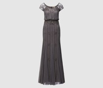 Abendkleid mit Zierperlenbesatz