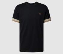 T-Shirt mit Logo-Stitching Modell 'Contrast Cuff'