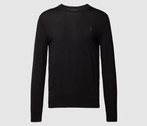 Strickpullover mit Label-Stitching