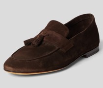Tassel-Loafer aus Veloursleder