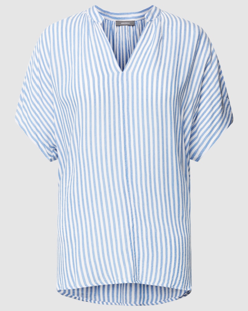 MONTEGO Damen Bluse mit Streifenmuster