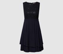 Cocktailkleid mit Paillettenbesatz