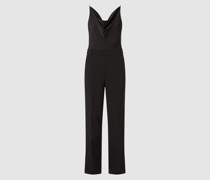 Jumpsuit mit Wasserfall-Ausschnitt