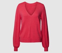 Strickpullover aus Viskose-Mix mit V-Ausschnitt Modell 'RIL'