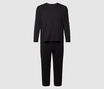 PLUS SIZE Pyjama im unifarbenen Design