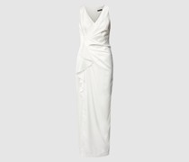 Ärmelloses Abendkleid mit Drapierung