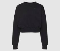 Cropped Sweatshirt mit Label-Details