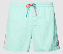 Badehose mit Label-Detail Modell 'VERT RETRO'