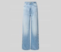 Wide Leg Jeans mit Label-Patch Modell 'PAZ'
