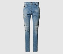 Slim Fit Jeans im Used-Look Modell 'Noel'
