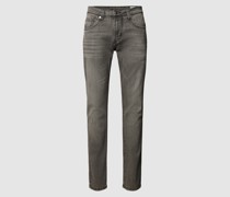 Tapered Fit Jeans in unifarbenem Design Modell 'Jaden'