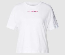T-Shirt mit Ziersteinbesatz