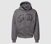 Sweatjacke mit Strasssteinbesatz