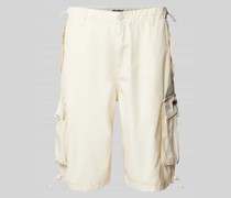 Baggy Fit Cargoshorts mit Label-Stitching