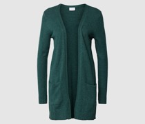 Cardigan aus Viskose-Mix mit gerippten Abschlüssen Modell 'RIL'