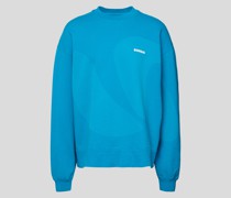 Oversized Sweatshirt mit Label-Print
