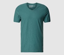 Regular Fit T-Shirt aus Baumwolle mit V-Ausschnitt