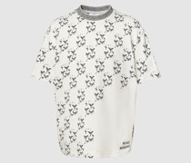 T-Shirt im Allover-Look mit Rundhalsausschnitt