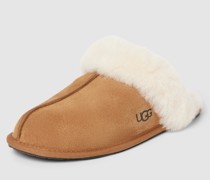 Hausschuhe aus Leder mit Label-Prägung Modell 'SCUFFETTE'