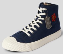 High-Top-Sneaker mit Motiv-Stitching