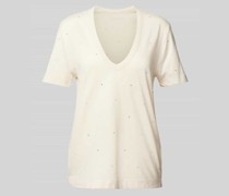 T-Shirt mit Ziersteinbesatz Modell 'WASSA'