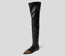 Overknee Boots mit Kontrastbesatz