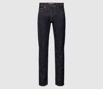 Tapered Fit Jeans mit Label-Detail Modell 'Lyon'