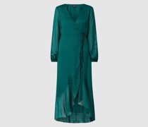 Wickelkleid aus Chiffon mit Volantsaum