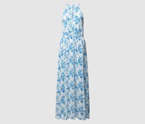 Maxikleid aus Viskose mit Allover-Muster Modell 'MESA'