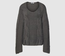 Strickpullover mit Zopfmuster