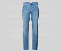 Straight Fit Jeans mit Label-Patch Modell 'CADIZ'