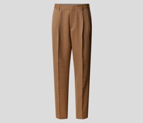 Bundfaltenhose mit Woll-Anteil