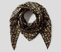 Tuch mit Allover-Logo-Print in metallic