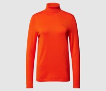 Rollkragenpullover aus Viskose-Mix in unifarbenem Design