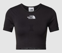 Cropped T-Shirt mit Label-Detail Modell 'NEW SEAMLESS'