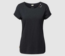 T-Shirt in Melange-Optik Modell 'Fllorah'