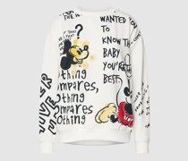 Sweatshirt mit Allover-Prints Modell 'Mickey'
