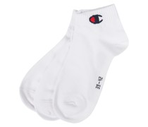Socken mit Label-Detail im 3er-Pack Modell 'Quarter Sock'