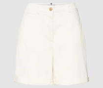 Chino-Shorts mit Label-Stitching